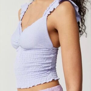 Urban Outfitters Lavender Sydney Smocked Tank Top